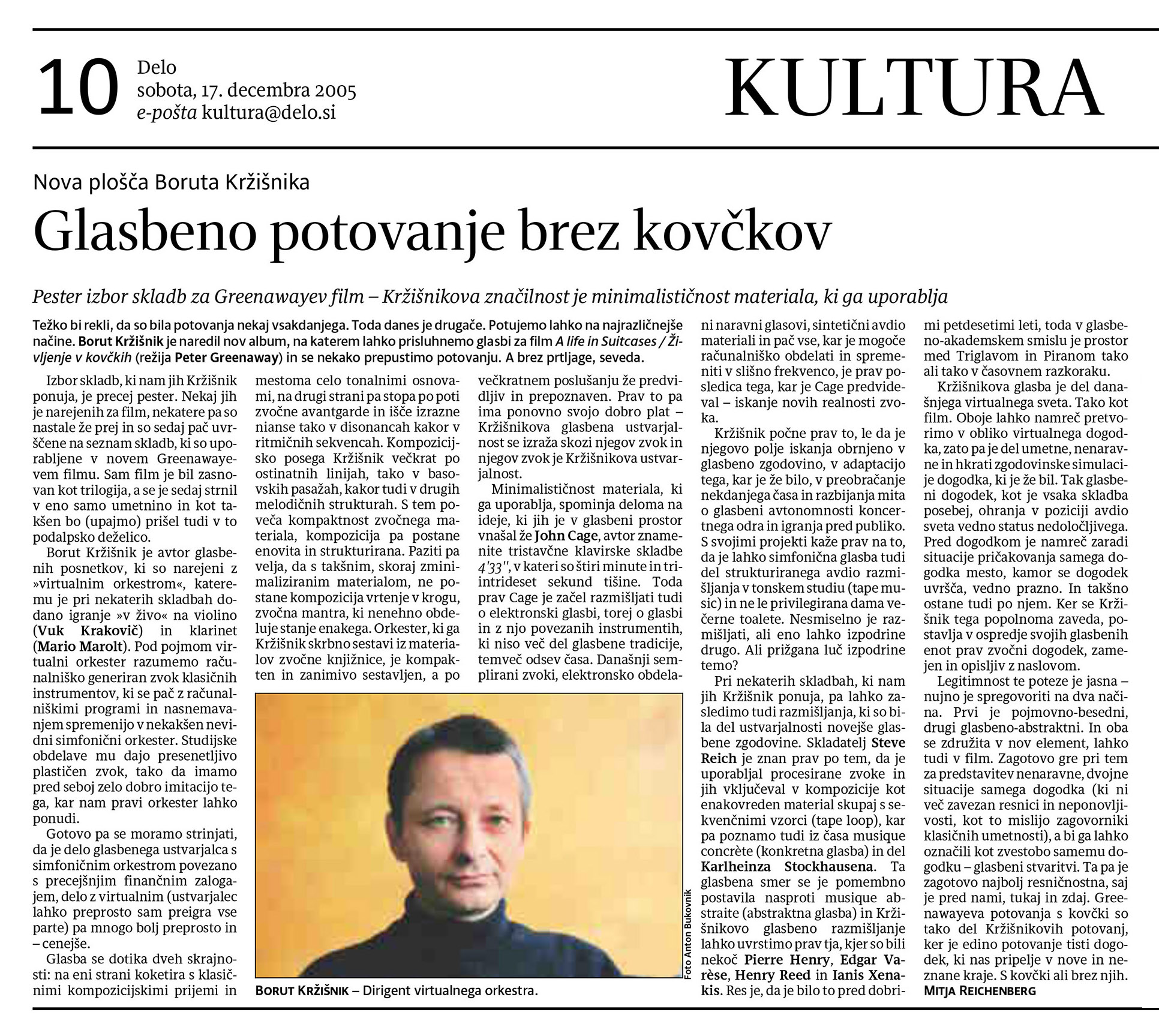 A Life in Suitcases - review Delo 2005