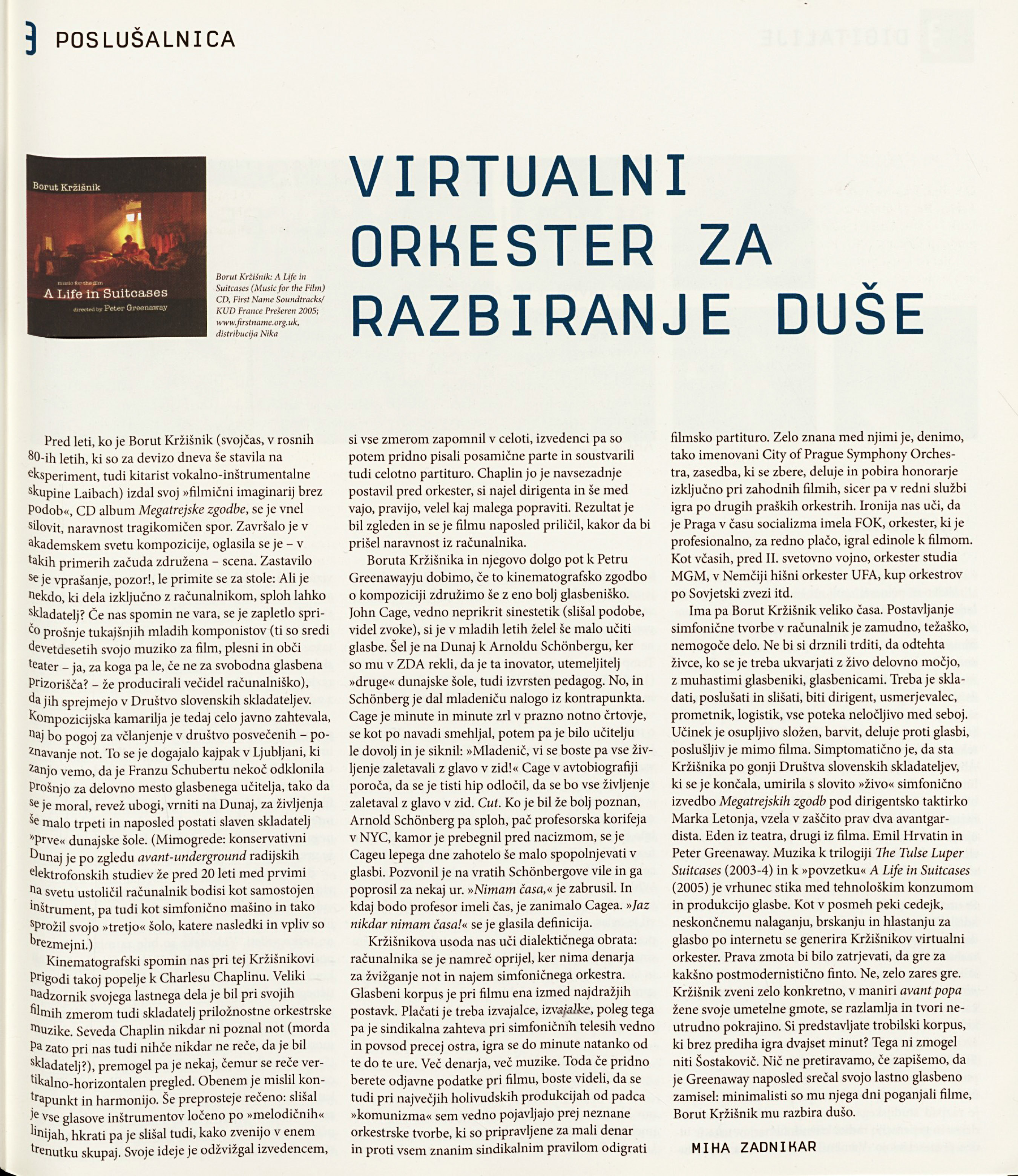 A Life in Suitcases - review Ekran 2006
