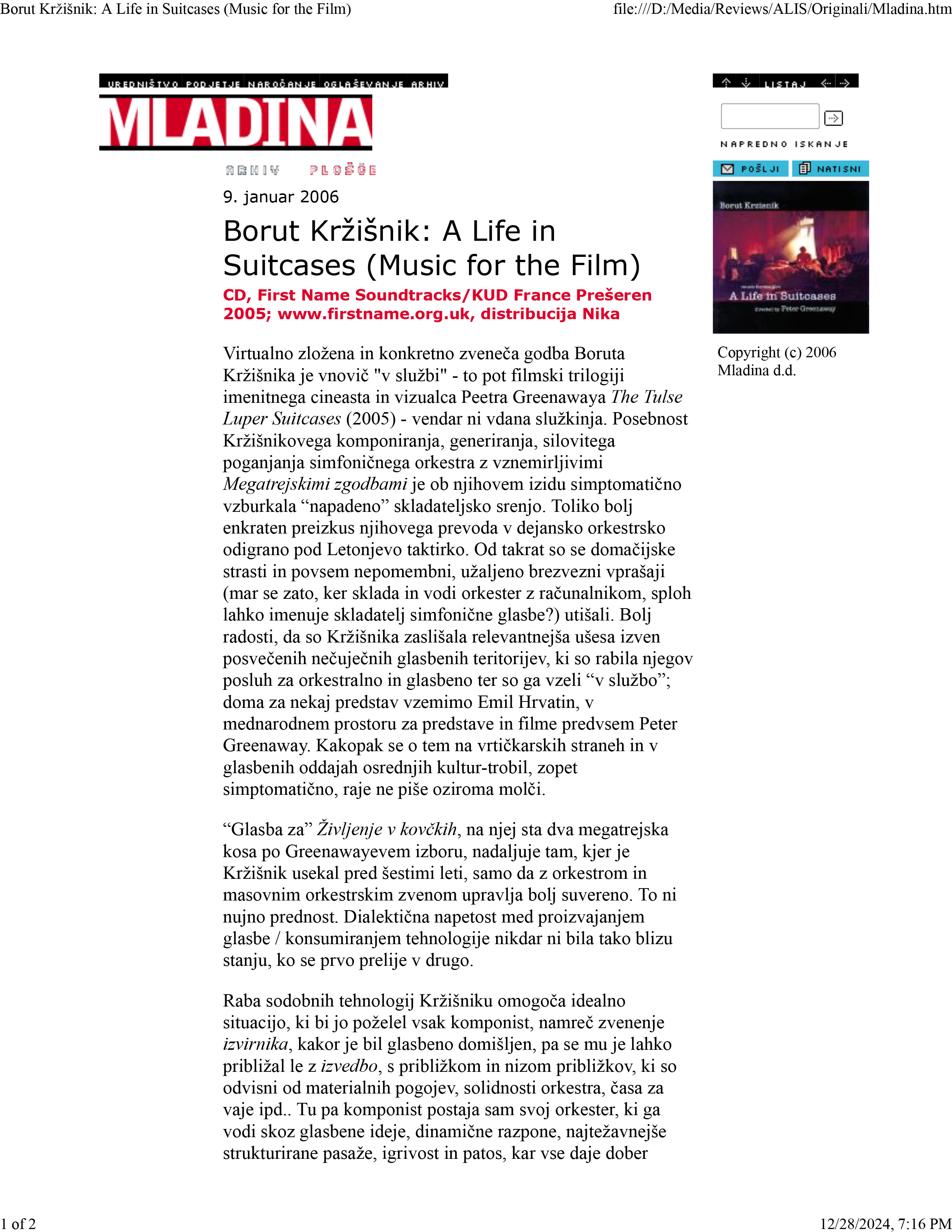 Mladina - review A Life in Suitcases p1